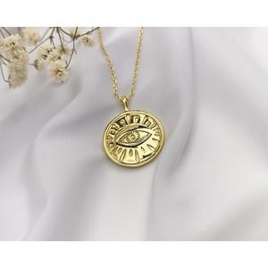 Evil Eye Necklace| Sterling Silver